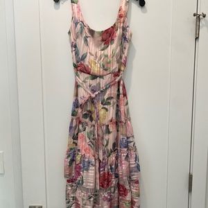 Marchesa Notte Floral Midi Dress EUC